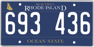 RI license plate 693436