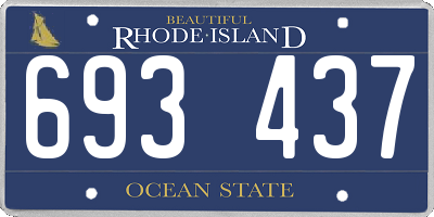 RI license plate 693437