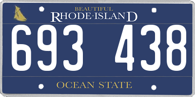 RI license plate 693438