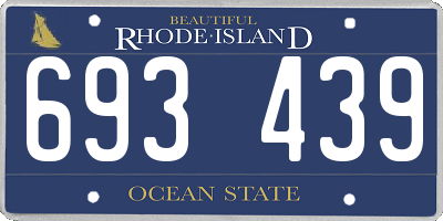 RI license plate 693439