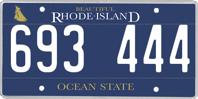 RI license plate 693444