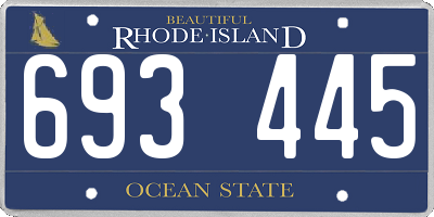 RI license plate 693445