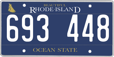 RI license plate 693448