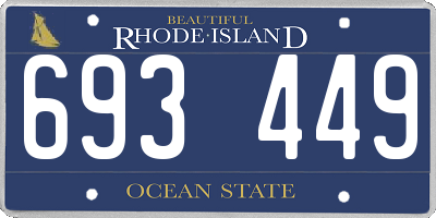 RI license plate 693449