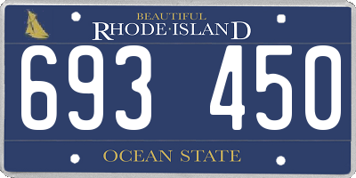 RI license plate 693450