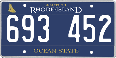 RI license plate 693452