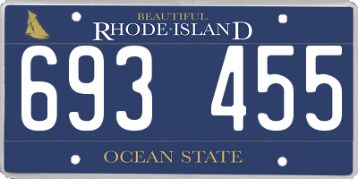 RI license plate 693455