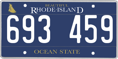 RI license plate 693459