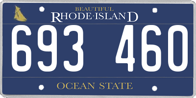 RI license plate 693460