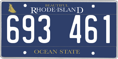 RI license plate 693461