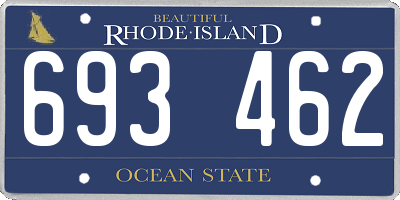RI license plate 693462