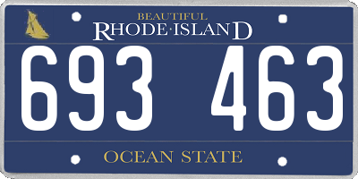 RI license plate 693463