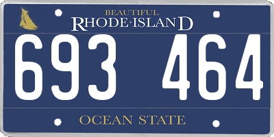 RI license plate 693464