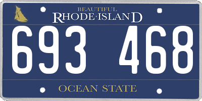 RI license plate 693468