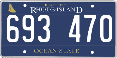 RI license plate 693470