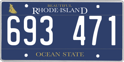 RI license plate 693471