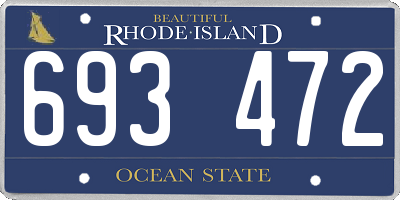 RI license plate 693472