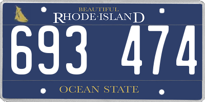 RI license plate 693474