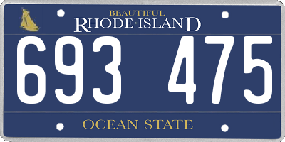 RI license plate 693475