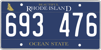 RI license plate 693476