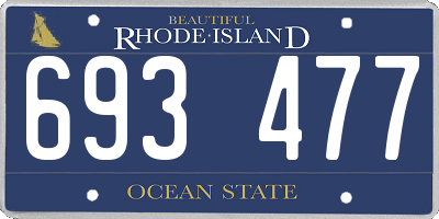 RI license plate 693477