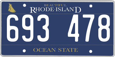 RI license plate 693478