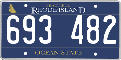 RI license plate 693482
