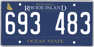 RI license plate 693483
