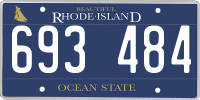 RI license plate 693484