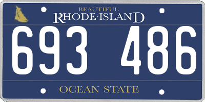 RI license plate 693486