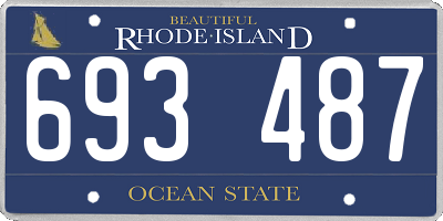 RI license plate 693487