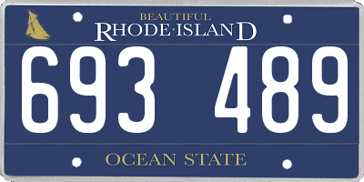 RI license plate 693489