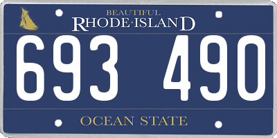 RI license plate 693490