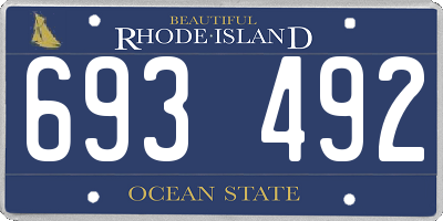 RI license plate 693492