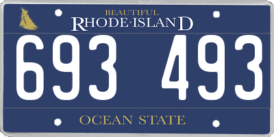RI license plate 693493