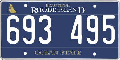 RI license plate 693495