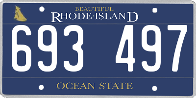 RI license plate 693497