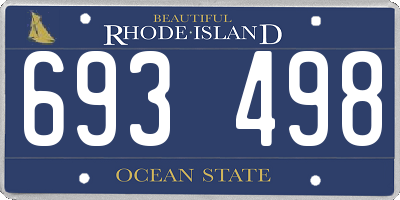 RI license plate 693498