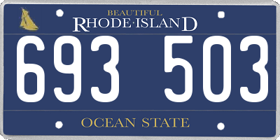 RI license plate 693503