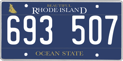 RI license plate 693507