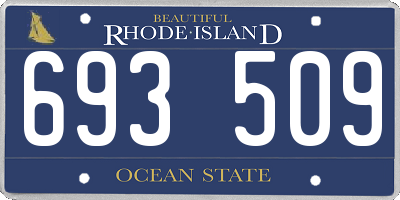 RI license plate 693509