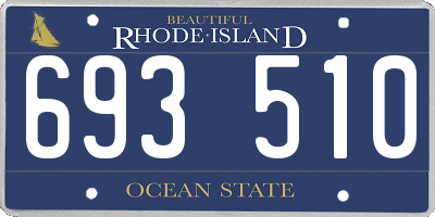 RI license plate 693510