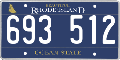 RI license plate 693512
