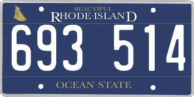 RI license plate 693514