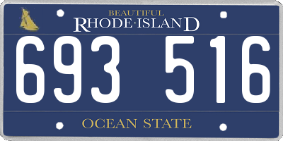 RI license plate 693516