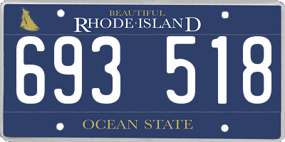 RI license plate 693518