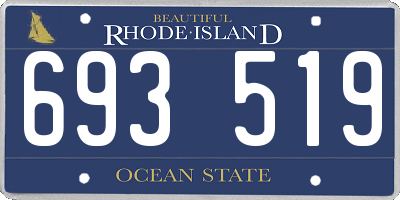 RI license plate 693519