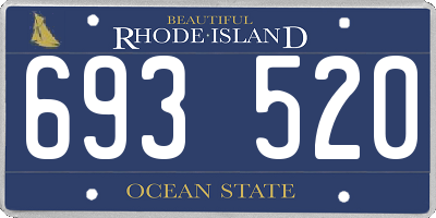 RI license plate 693520