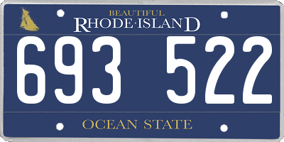 RI license plate 693522