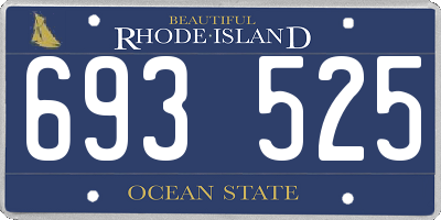 RI license plate 693525